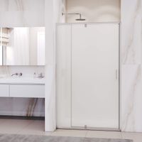 Душевая дверь  80- 90*195 RGW PA-008 Хром/Матовое/6 мм (Easy) — фото 1, Распашные душевые двери