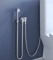 Угловой кран двойной  INR05105 Хром (для холодной воды) — фото 1, Гигиенические души