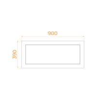 Экран для поддона RGW NB/CL-s 90 "b" h39 (боковой) (для поддонов с сиденьем) — фото 2, Экраны для поддонов