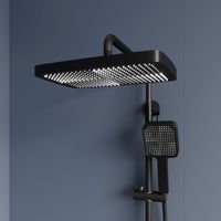 Душевая стойка RGW SP-35-B Черный Головной душ/Термостат (Гигиенический душ) — фото 2, Душевые стойки