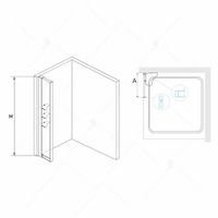 Боковая панель  30*195 RGW Z-42 Хром/Прозрачное/8 мм (доб. панель с полками к НО) (Easy) — фото 1, Боковые стенки