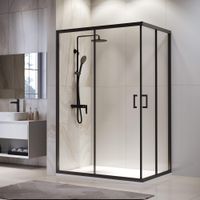 Душевой уголок  80*100*195 RGW PA-246-B Прямоуг./Чёрный/Прозрачное/6 мм (Easy) — фото 1, Прямоугольные душевые уголки