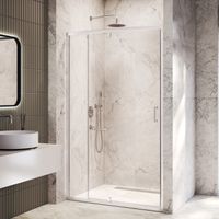 Душевая дверь INRAIN VIN-008 / 100-110х195 / Хром / Прозрачное / 6 мм — фото 1, Распашные душевые двери