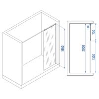 Душевая перегородка INRAIN MONT-033 /  70х195 / Хром / Прозрачное / 6 мм — фото 2, Диспенсеры бумажных полотенец