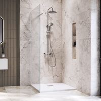 Товар: Душевая перегородка INRAIN MONT-110 / 80х195 / Белый / Прозрачное / 8 мм - фото 2 Душевая перегородка INRAIN MONT-110 / 80х195 / Белый / Прозрачное / 8 мм — фото 2, Душевые перегородки