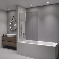 Шторка на ванну 100*140 RGW SC-11 Хром/Прозрачное/6 мм (99-100 Easy) — фото 2, Шторки для ванной распашные