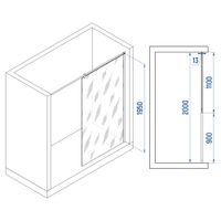 Душевая перегородка INRAIN MONT-034 / 110х195 / Хром / Прозрачное / 8 мм — фото 2, Диспенсеры бумажных полотенец