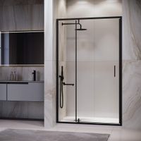 Товар: Душевая дверь 100*195 RGW LE-103-B Чёрный/Прозрачное/6 мм - фото 2 Душевая дверь 100*195 RGW LE-103-B Чёрный/Прозрачное/6 мм — фото 2, Душевые двери в нишу