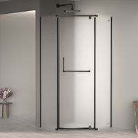 Душевой уголок 90*90*195 RGW PA-081 B Трапеция/Чёрный/Матовое/6 мм Душевой уголок 90*90*195 RGW PA-081 B Трапеция/Чёрный/Матовое/6 мм