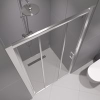 Душевая дверь 110*185 RGW CL-111 Хром/Прозрачное/4 мм — фото 7, Раздвижные душевые двери