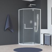 Душевой уголок 100*100*195 RGW HO-084-W Трапеция/Белый/Матовое/8 мм (2 уп.) Душевой уголок 100*100*195 RGW HO-084-W Трапеция/Белый/Матовое/8 мм (2 уп.)