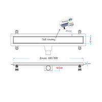 Товар: Душевой лоток Drain Leo-21-80 прямой 800 хром Ø 50 мм на ножках, сифон - фото 3 Душевой лоток Drain Leo-21-80 прямой 800 хром Ø 50 мм на ножках, сифон — фото 3, Душевые лотки