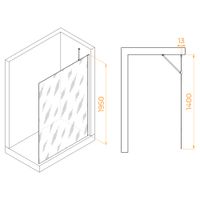 Душевая перегородка 140*195 RGW WA-110-B Чёрный/Прозрачное/8 мм — фото 2, Душевые перегородки