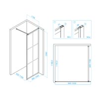 Товар: Душевая перегородка 100*200 RGW WA-11-B Чёрный/Прозрачное(Принт)/8 мм (Easy) - фото 3 Душевая перегородка 100*200 RGW WA-11-B Чёрный/Прозрачное(Принт)/8 мм (Easy) — фото 3, Душевые перегородки
