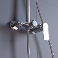 Душевая стойка RGW SP-26 Хром Головной душ/Смеситель (Ручной душ.Шланг 1,5 м.) — фото 2, Душевые системы