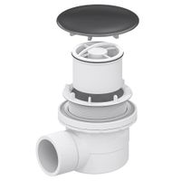 Сифон RGW QYD-06 графит Ø 60 мм с сухим затвором — фото 2, Сифоны для поддонов