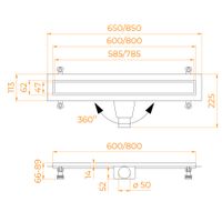 Товар: Душевой лоток Drain Leo-21-80 прямой 800 хром Ø 50 мм на ножках, сифон - фото 4 Душевой лоток Drain Leo-21-80 прямой 800 хром Ø 50 мм на ножках, сифон — фото 4, Душевые лотки