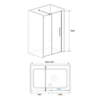 Товар: Душевая дверь 130*195 RGW TO-18 B Чёрный/Прозрачное/6 мм - фото 3 Душевая дверь 130*195 RGW TO-18 B Чёрный/Прозрачное/6 мм — фото 3, Душевые двери в нишу