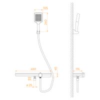 Душевой гарнитур RGW SP-40-Gr/Серый с ручным душем — фото 5, Душевые гарнитуры