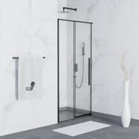 Душевая дверь 170*195 RGW SV-12-B Чёрный/Прозрачное/6 мм (Easy) — фото 1, Раздвижные душевые двери