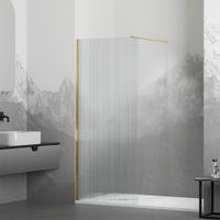 Душевая перегородка  60*195 RGW WA-08-Gb Золото браш/Ребристое/8 мм (Easy) — фото 2, Душевые перегородки