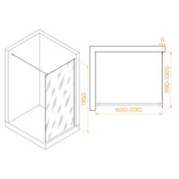 Душевая перегородка 100*195 RGW WA-002 Хром/Тонированное(серое)/6 мм (Easy) — фото 2, Диспенсеры бумажных полотенец