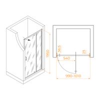 Товар: Душевая дверь 100*195 RGW LE-103-B Чёрный/Прозрачное/6 мм - фото 3 Душевая дверь 100*195 RGW LE-103-B Чёрный/Прозрачное/6 мм — фото 3, Душевые двери в нишу