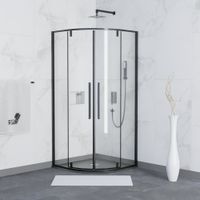 Душевой уголок  90*90*200 RGW SV-53 B Полукруг/Чёрный/Прозрачное/6 мм — фото 2, Диспенсеры бумажных полотенец