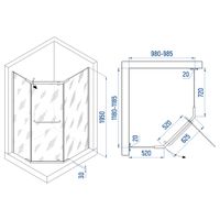 Товар: Душевой уголок INRAIN VIN-091 / 100х120х195 / Трапеция ассиметрия / Чёрный / Прозрачное / 6 мм - фото 2 Душевой уголок INRAIN VIN-091 / 100х120х195 / Трапеция ассиметрия / Чёрный / Прозрачное / 6 мм — фото 2, Душевые уголки трапеция
