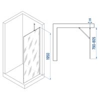 Товар: Душевая перегородка INRAIN MONT-102 / 80х195 / Хром / Прозрачное / 6 мм - фото 2 Душевая перегородка INRAIN MONT-102 / 80х195 / Хром / Прозрачное / 6 мм — фото 2, Диспенсеры бумажных полотенец