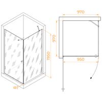 Товар: Душевой уголок 100*100*195 RGW HO-034 Квадрат/Хром/Прозрачное/8 мм (Easy) - фото 2 Душевой уголок 100*100*195 RGW HO-034 Квадрат/Хром/Прозрачное/8 мм (Easy) — фото 2, Квадратные душевые уголки