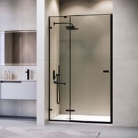 Душевая дверь 100*200 RGW SV-004-B Чёрный/Прозрачное/8 мм (EasyClean) — фото 1, Распашные душевые двери