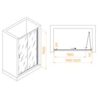 Товар: Душевая дверь 120*190 RGW PA-21-B Чёрный/Прозрачное/5 мм (Easy) - фото 3 Душевая дверь 120*190 RGW PA-21-B Чёрный/Прозрачное/5 мм (Easy) — фото 3, Диспенсеры бумажных полотенец