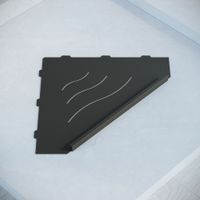 Полка RGW MT-13B/Черная Волна, металл 1,5 мм — фото 3, Полки для ванной и душа