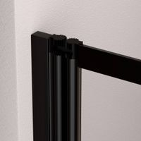 Шторка на ванну 100*150 RGW SC-40-B Чёрный/Прозрачное/4 мм (Easy) — фото 5, Шторки для ванной раздвижные