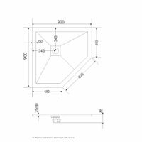 Душевой поддон  90*90*2,5 RGW ST/T*-0099G Графит/Трапеция Ø 90 мм Каменный — фото 3, Душевые поддоны из искусственного камня