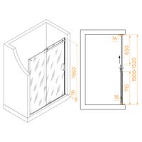Товар: Душевая дверь 150*195 RGW TO-14 Хром/Прозрачное/8 мм (Easy) - фото 2 Душевая дверь 150*195 RGW TO-14 Хром/Прозрачное/8 мм (Easy) — фото 2, Диспенсеры бумажных полотенец