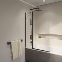 Товар: Шторка на ванну 110*140 RGW SC-011-B Чёрный/Прозрачное/6 мм (Easy) - фото 2 Шторка на ванну 110*140 RGW SC-011-B Чёрный/Прозрачное/6 мм (Easy) — фото 2, Шторки для ванной распашные