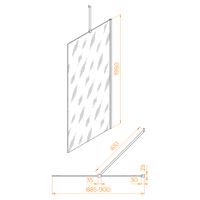 Товар: Боковая панель 90*195 RGW Z-14 Хром/Прозрачное/6 мм (LE-03;04) - фото 2 Боковая панель 90*195 RGW Z-14 Хром/Прозрачное/6 мм (LE-03;04) — фото 2, Боковые стенки