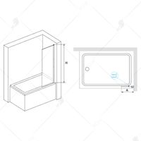 Товар: Шторка на ванну INRAIN MC-056 / 40х150 / Хром / Прозрачное / 6 мм - фото 4 Шторка на ванну INRAIN MC-056 / 40х150 / Хром / Прозрачное / 6 мм — фото 4, Неподвижные шторки для ванной