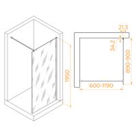 Товар: Душевая перегородка 90*195 RGW WA-001 Хром/Прозрачное/10 мм - фото 3 Душевая перегородка 90*195 RGW WA-001 Хром/Прозрачное/10 мм — фото 3, Душевые перегородки