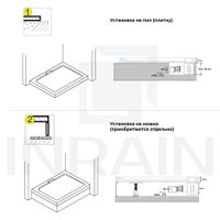 Душевой поддон IN A-61 черный Трапеция 90*90 — фото 9, Душевые поддоны из искусственного камня