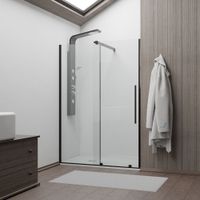 Душевая дверь 100*195 RGW TO-18 B Чёрный/Прозрачное/6 мм — фото 2, Душевые двери в нишу