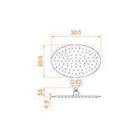 Верхний душ RGW SP-83-30 х20 Овал/Хром 30*20 — фото 5, Верхние души