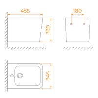 Биде подвесное RGW SW-81  белый  (без смесителя) — фото 2, Биде