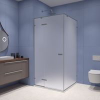 Душевой уголок 100*100*200 RGW SV-030-Gr Квадрат/Серый/Матовое/8 мм (2 уп.) — фото 1, Квадратные душевые уголки