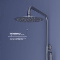 Душевая стойка RGW SP-27-Gr Серый Головной душ/Смеситель (Ручной душ.Шланг 1,5 м.) — фото 3, Душевые системы