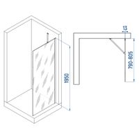 Товар: Душевая перегородка INRAIN MONT-110 / 80х195 / Белый / Прозрачное / 8 мм - фото 5 Душевая перегородка INRAIN MONT-110 / 80х195 / Белый / Прозрачное / 8 мм — фото 5, Душевые перегородки
