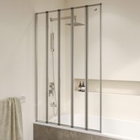 Шторка на ванну 120*150 RGW SC-22 Хром/Прозрачное/4 мм (Easy) — фото 3, Складные шторки для ванной