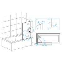Товар: Шторка на ванну 80*150 RGW SC-54 Хром/Прозрачное/10 мм (Easy/с полками) - фото 3 Шторка на ванну 80*150 RGW SC-54 Хром/Прозрачное/10 мм (Easy/с полками) — фото 3, Неподвижные шторки для ванной